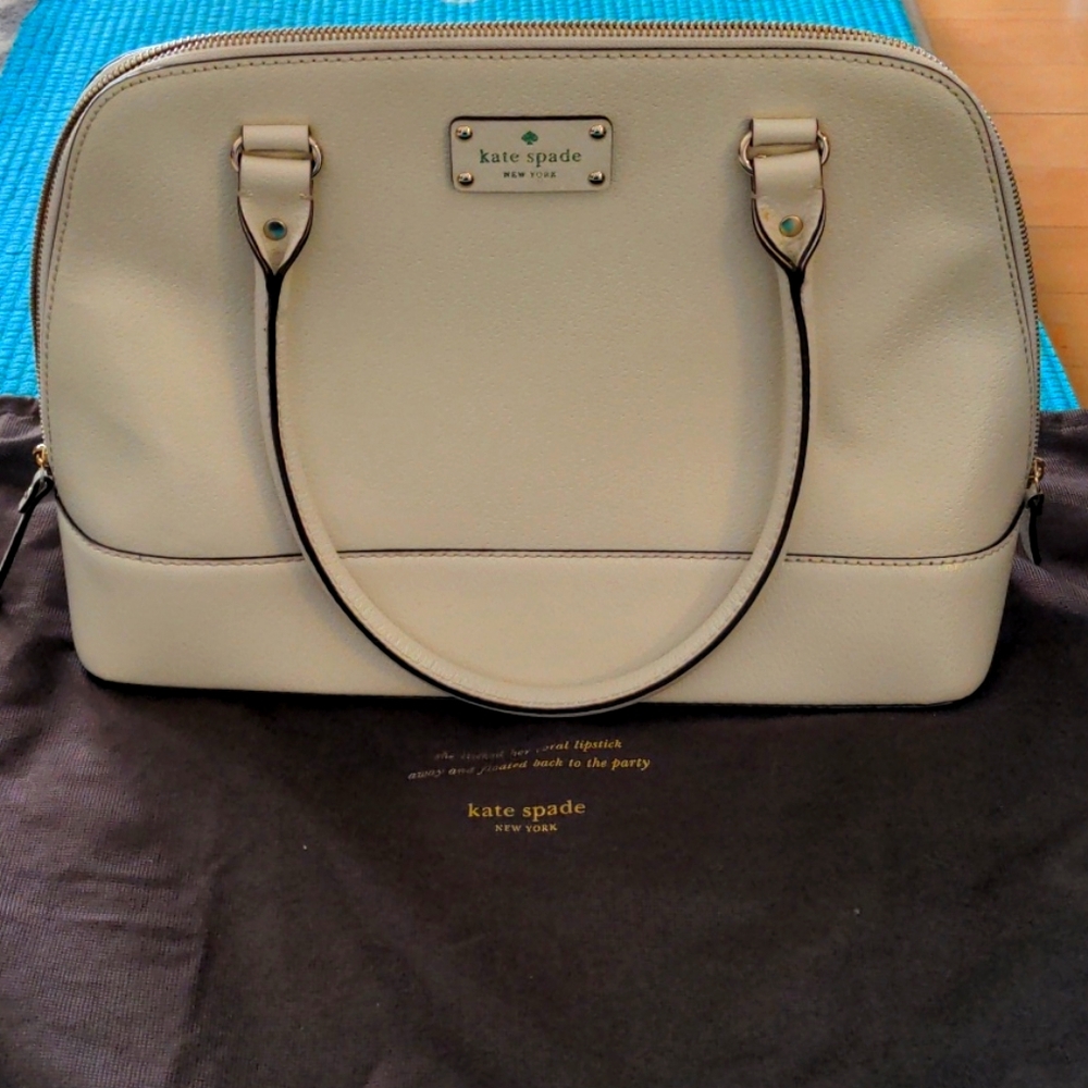 Large leather kate spade shoulder bag